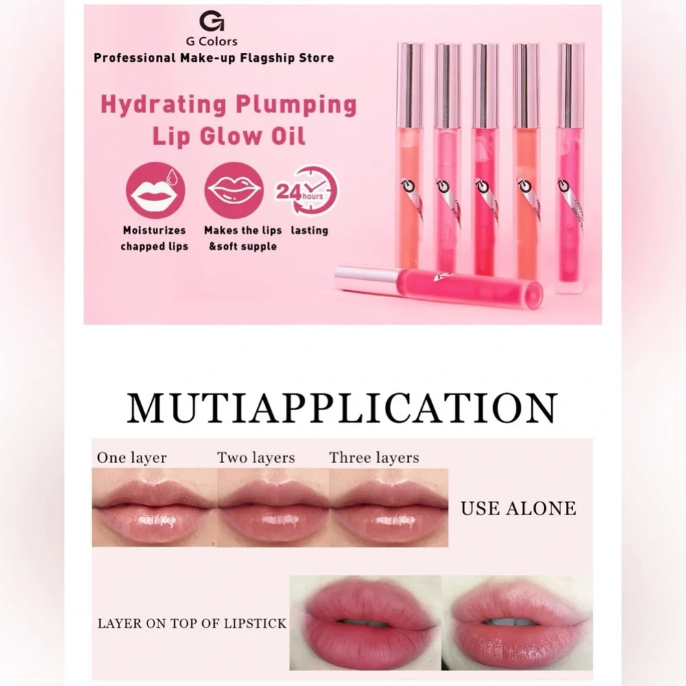 Lip Gloss- Strawberry Pink- Hydrating Shine
